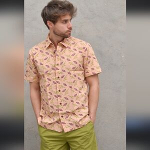 Scotch & Soda - All over Hawaiian print short sleeve button up - Small
